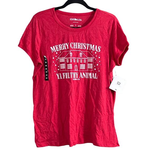 Torrid Women's Merry Christmas Filthy Animal Home Alone T-Shirt Size 00 M/L New - Picture 1 of 8